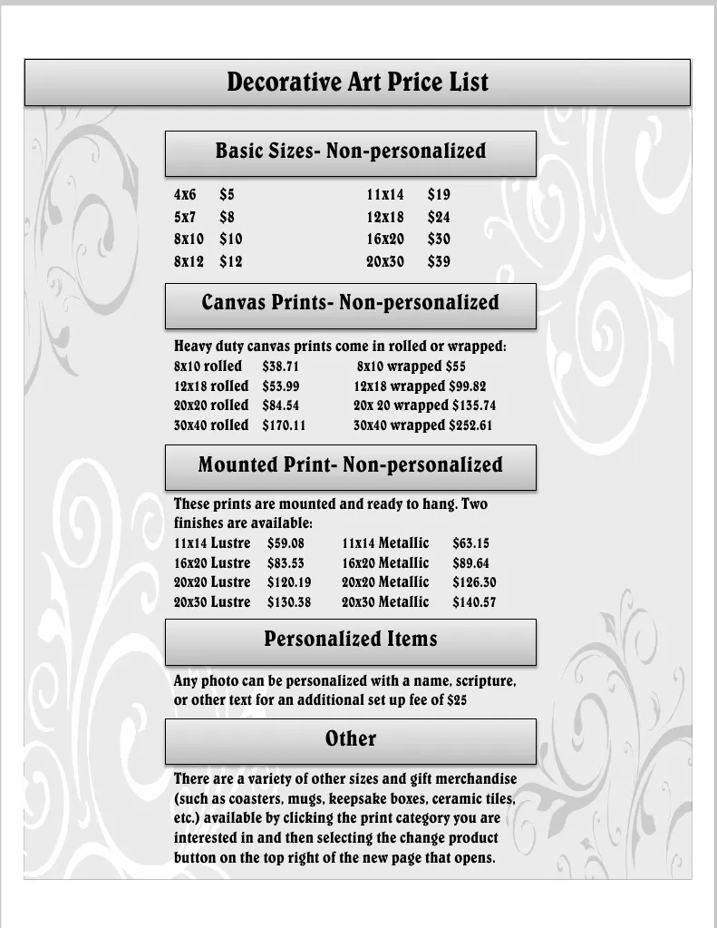 How to Create a Commission Price Sheet for Your Art Website