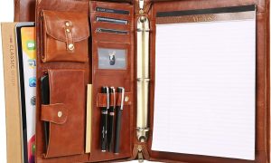 Photo by amazon.com - Leather Artist Portfolio Case vs Zippered Binder for In-Person Interviews