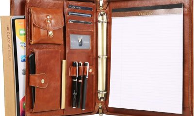 Photo by amazon.com - Leather Artist Portfolio Case vs Zippered Binder for In-Person Interviews