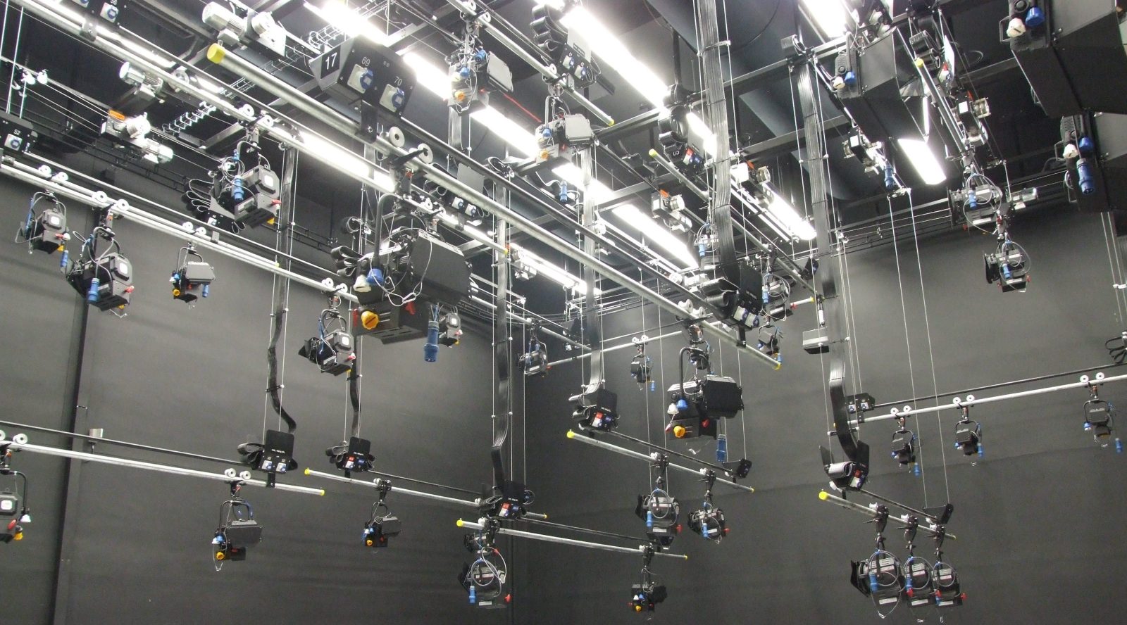 Overhead Studio Lighting Rig Setup for Tabletop Art Demonstration
