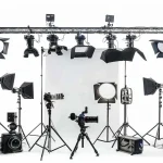 Photo by freepik.com - Overhead Studio Lighting Rig Setup for Tabletop Art Demonstration